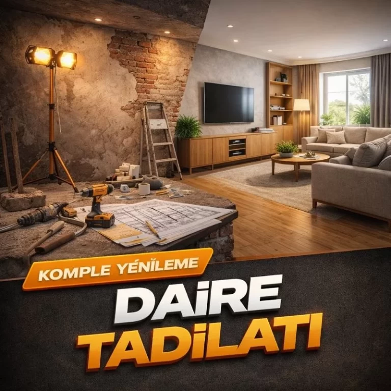 İzmir’de daire tadilatı yapan Alpimo ustası ölçü alırken