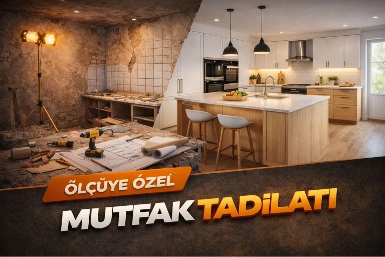 İzmir’de ölçüye özel mutfak tadilatı ve modern mutfak dolabı uygulaması
